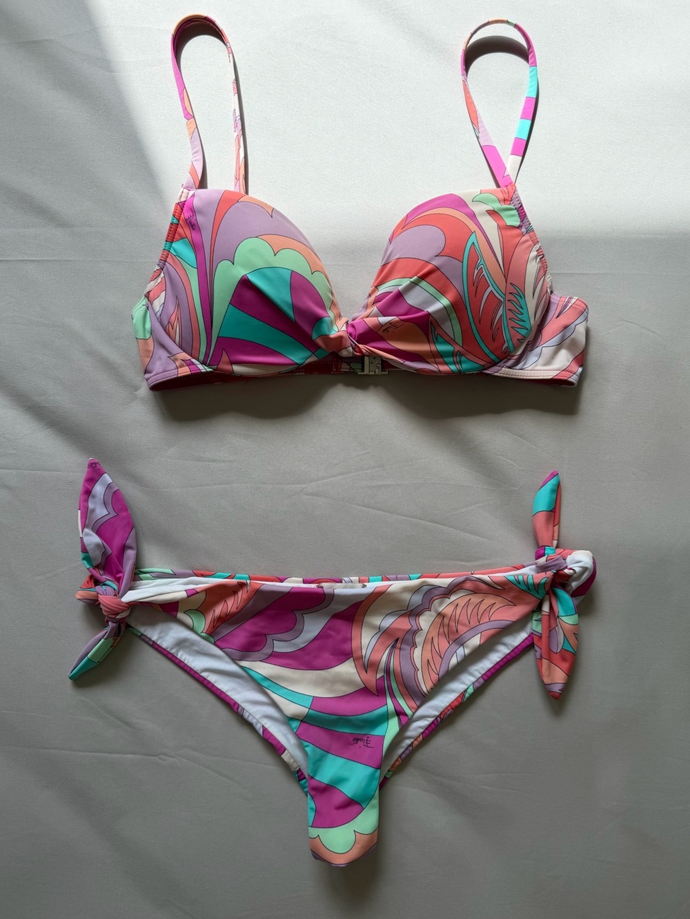 Emilio Pucci Abstract Print Underwire Bikini Set